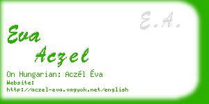 eva aczel business card